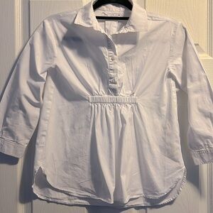 Zara girls. Size 9. Half button white shirt.